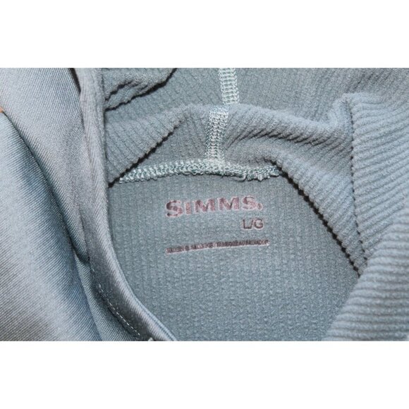 SIMMS Women's Heavyweight Baselayer Hooded Size LG Avalon Teal comfortable - Picture 3 of 11